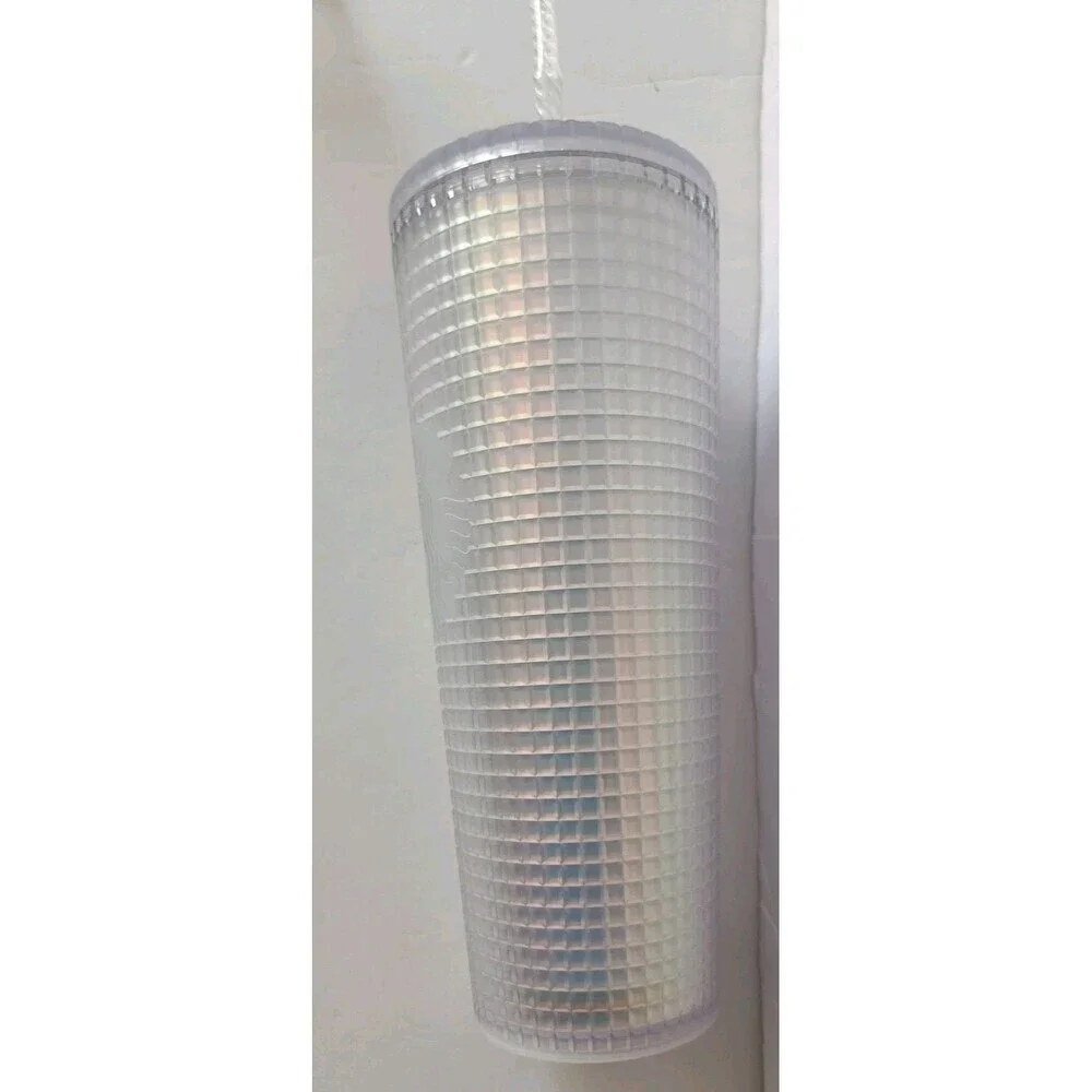 Starbucks 2020 Tumbler Iridescent Purple Disco Grid Holiday Cold Cup Venti 24oz - Picture 2 of 6